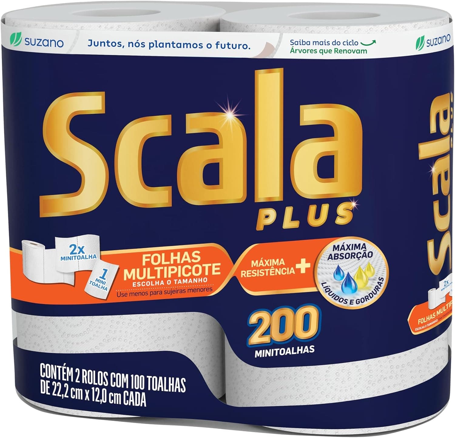 Papel Toalha Scala Plus, Multipicote, 200 Toalhas