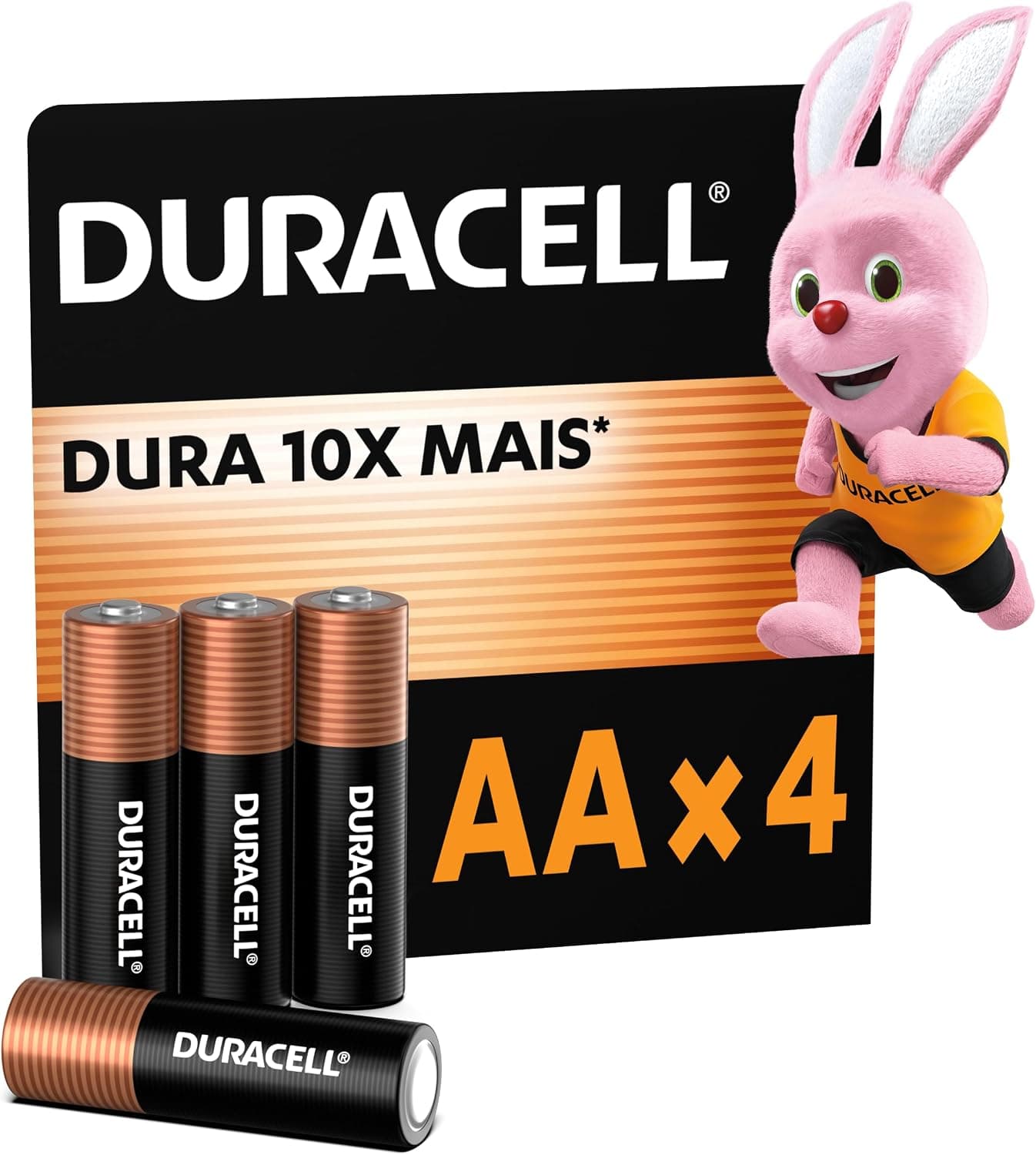 Duracell Pilhas Alcalinas AA Pequena Pack 4 Unidades – Dura até 10x – Mais Ideal para Controles Remotos Brinquedos e Lanternas : Amazon.com.br: Eletrônicos